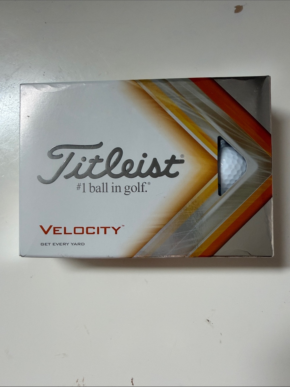 Titleist Velocity Golf Balls - White with Orange Accents